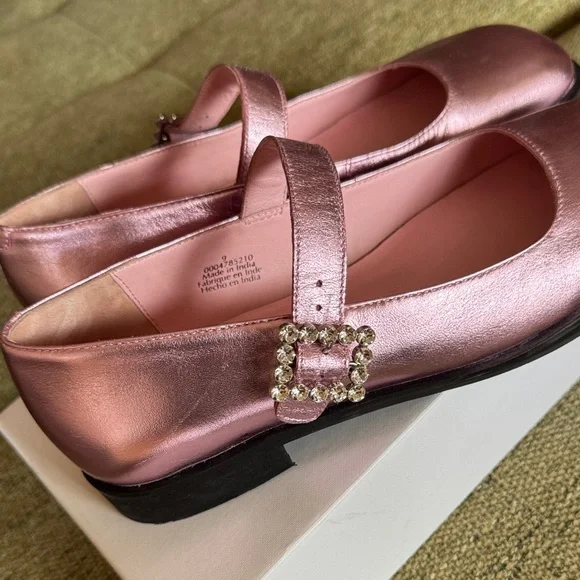 Free People Pink Mary Jane Flats - Picture 5 of 7